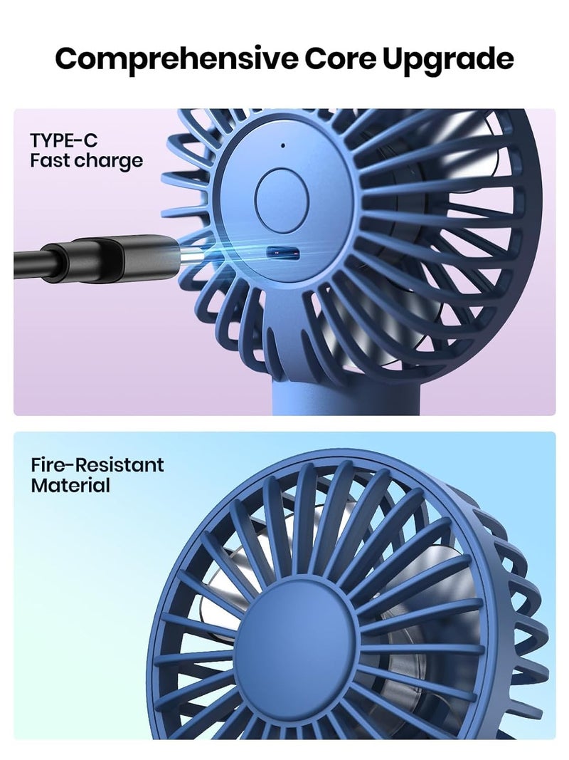 TOPK مروحة رذاذ محمولة - مروحة يدوية قابلة لإعادة الشحن برذاذ ماء شخصي سعة 32 مل مروحة تبريد صغيرة للسفر، الهواء الطلق، المكياج، التخييم، المنزل، واستخدام المكتب (أزرق) - Image 5