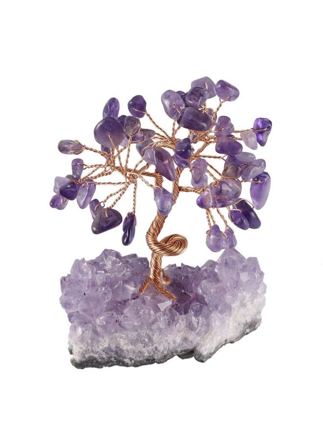 mookaitedecor mookaitedecor Amethyst Crystal Tree, Amethyst Cluster Crystals Base Bonsai Money Tree for Wealth and Luck  - Image 2