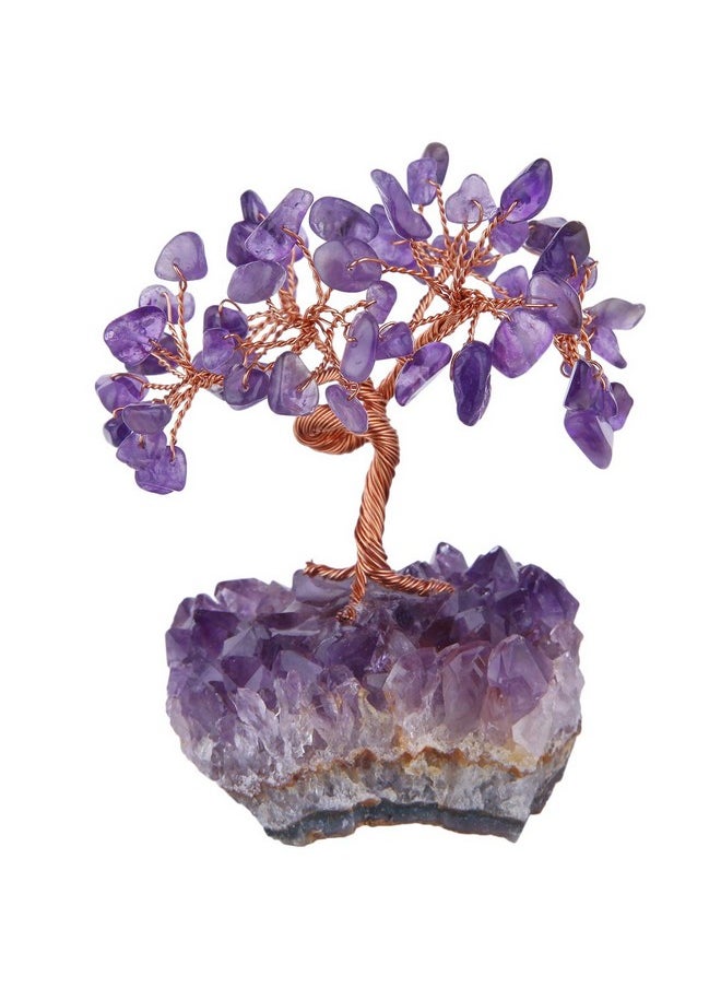 mookaitedecor mookaitedecor Amethyst Crystal Tree, Amethyst Cluster Crystals Base Bonsai Money Tree for Wealth and Luck  - Image 3