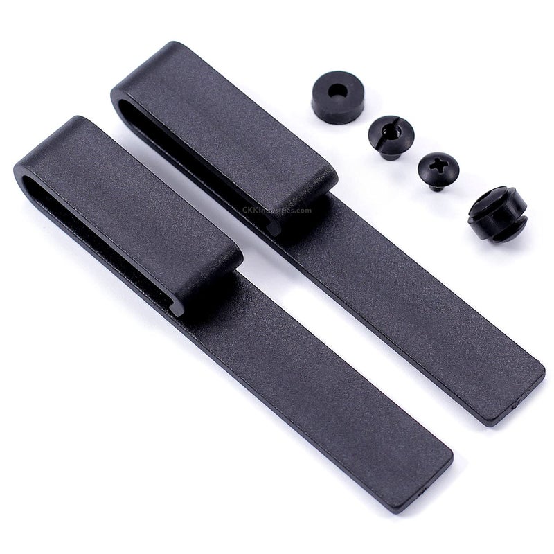 HolsterSmith Drop Style Holster Belt Clips - (for 1.75 Inch Belts) - (with Mounting Hardware) - (USA Design) - (2 Pack) - for Holster Making & Hobby - Image 1
