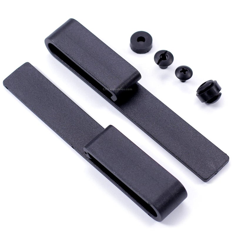 HolsterSmith Drop Style Holster Belt Clips - (for 1.75 Inch Belts) - (with Mounting Hardware) - (USA Design) - (2 Pack) - for Holster Making & Hobby - Image 2