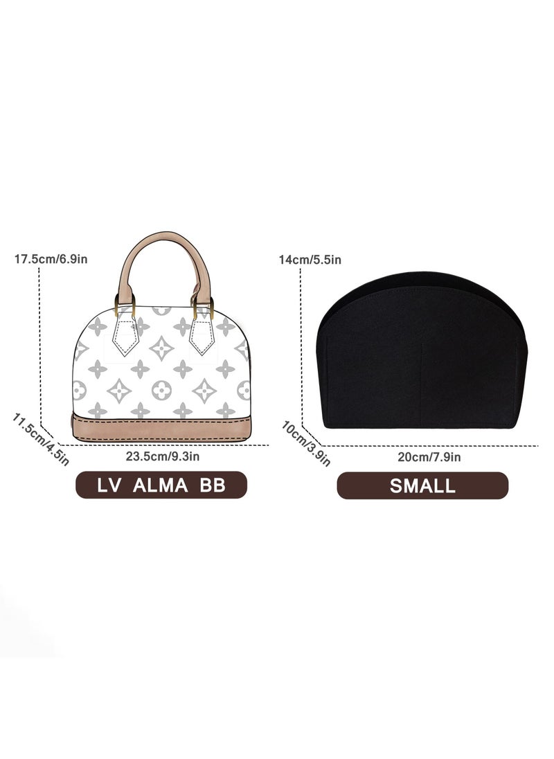 Excefore - Sturdy Purse Insert Organizer Bag in Bag Handbag, Tote Organizer, Inside Tote Pocketbook Women, Purse Insert Fits Alma BB PM Insert Tote Organizer for Women Purse Liner Purse in Purse - Image 1