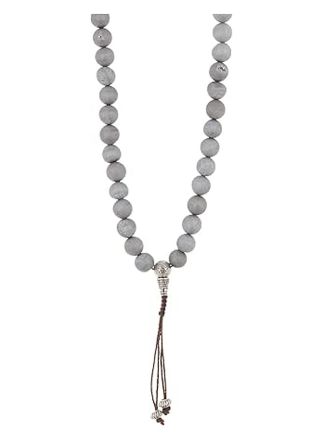 Mala Prayer Beads Necklace in Hematite - Image 1