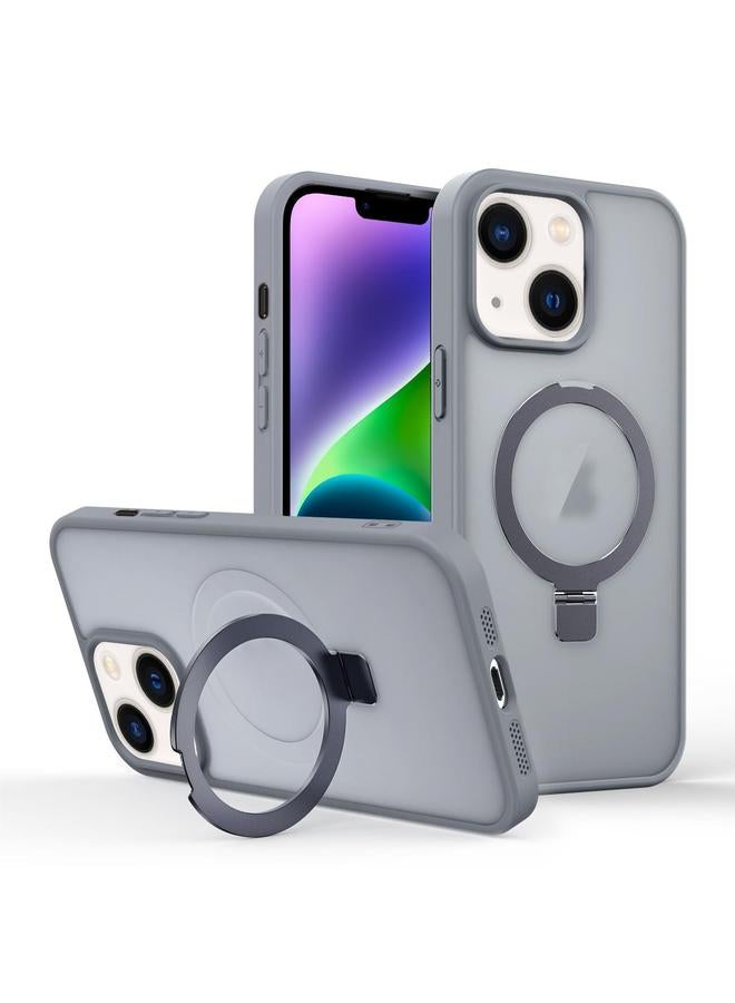 اس-توب جراب لهاتف iPhone 14 Plus مزود بحلقة ملمس الجلد وحامل MagSafe - Image 1