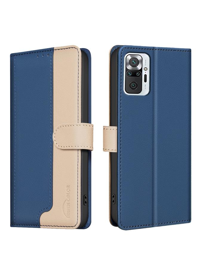 The Bros Case For Xiaomi Redmi Note 10 Pro / 10 Pro Max Color Matching RFID Anti-theft Leather Phone Case
