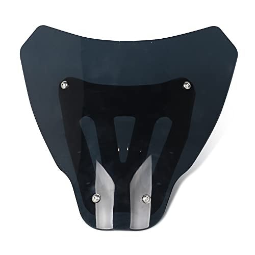 OXLLONE MT-07 FZ-07 2024 Windshield Protection Cover Motorcycle Windscreen Deflector with Bracket for MT07 FZ07 MT FZ 07 2021 2022 2023 2024- Dark Gray - Image 3