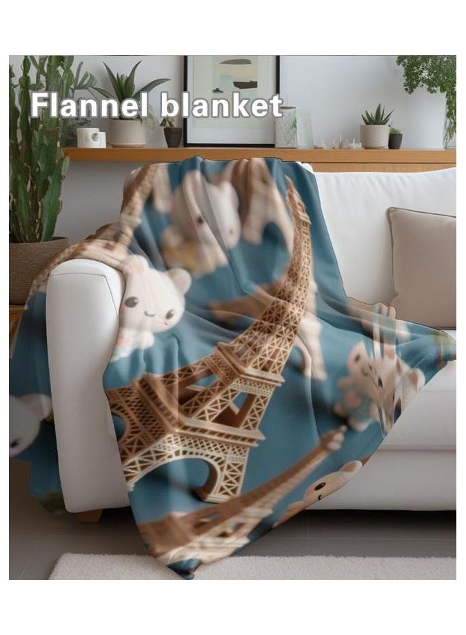 general Flannel thin blanket (warm and comfortable, suitable for sleep, gaming, dust removal and sandproof) 150cm*200cm - 343 - Image 1