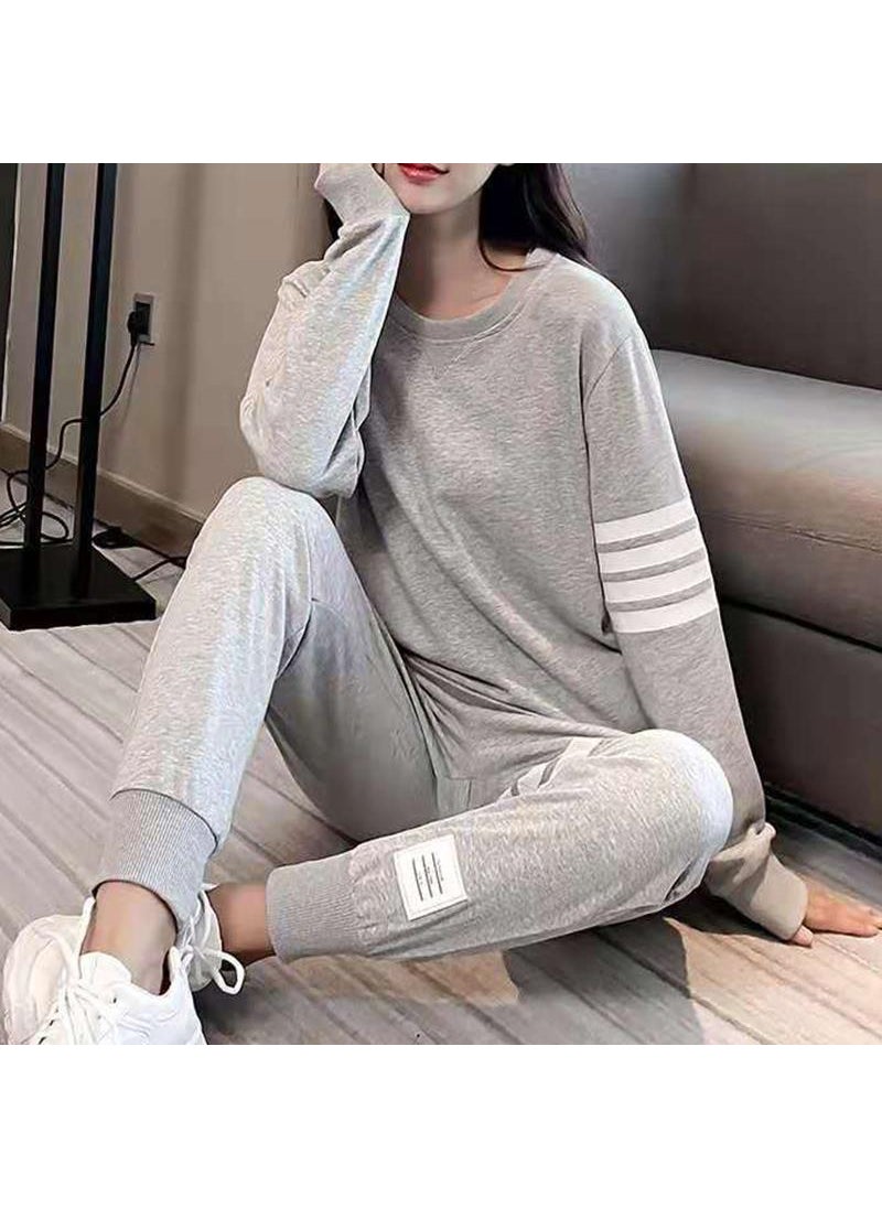 Generic - 2024 Autumn Korean Couple Casual Sportswear Set Black - Image 1