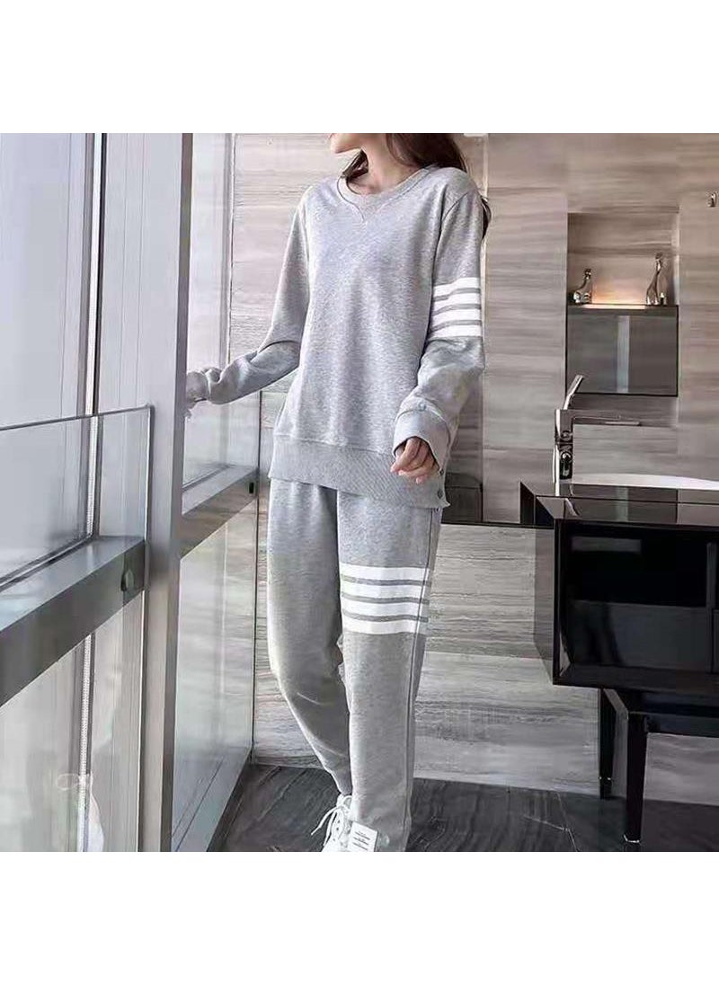 Generic - 2024 Autumn Korean Couple Casual Sportswear Set Black - Image 1