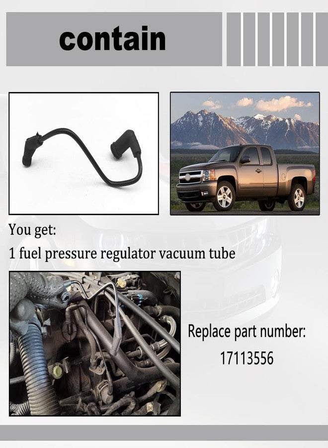 NOTISH Fuel Pressure Regulator Vacuum Line Tube Compatible With GMC Cadillac Buck Chevrolet Silverado Suburban Tahoe Colorado Avalanche Yukon 4.8L 5.3L 6.0L 1999-2005 Replaces 17113556 - Image 4