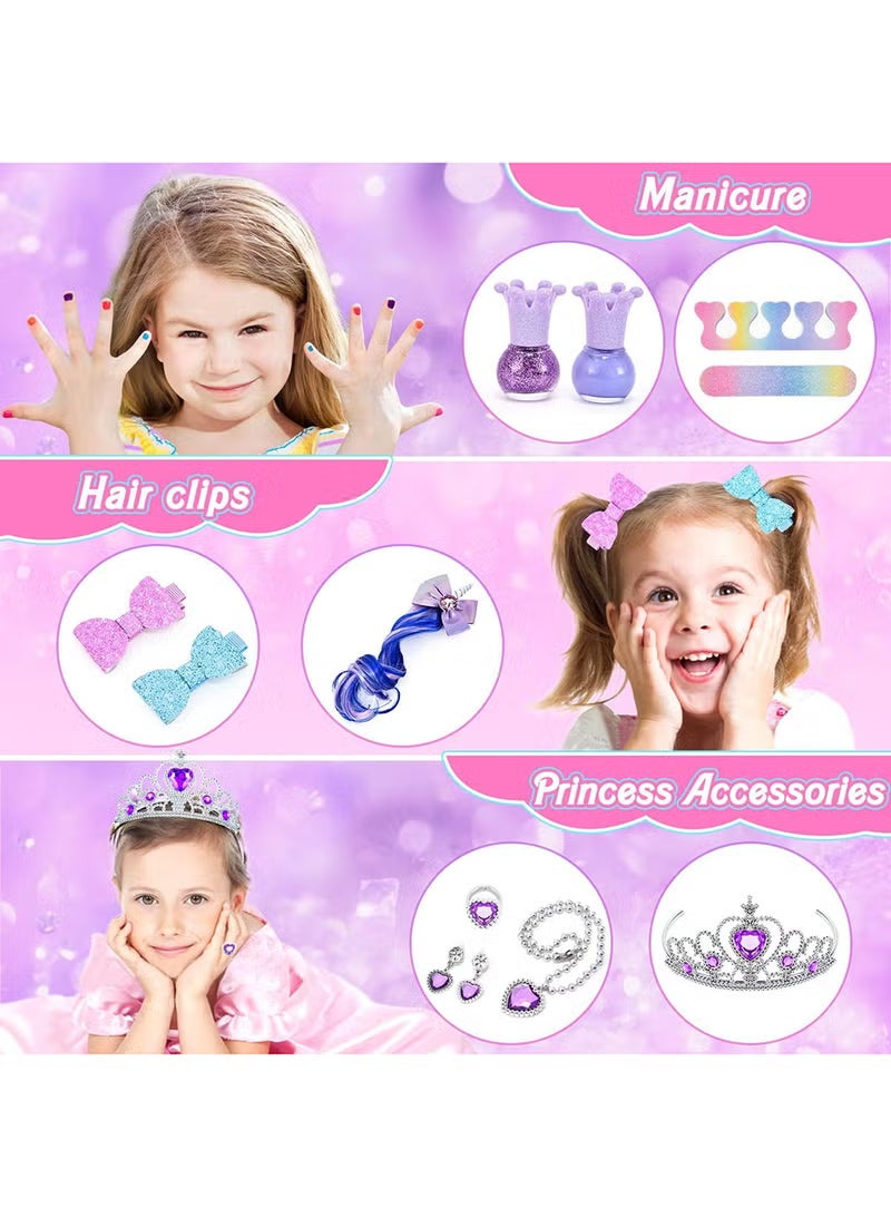 EzzySo Kids Makeup Kit for Girls, Unicorn Makeup Set, Real Washable Make up Kit for Little Girl Princess Toddler Makeup for Kid Birthday Gifts Unicorn Toys for Girls - Image 5