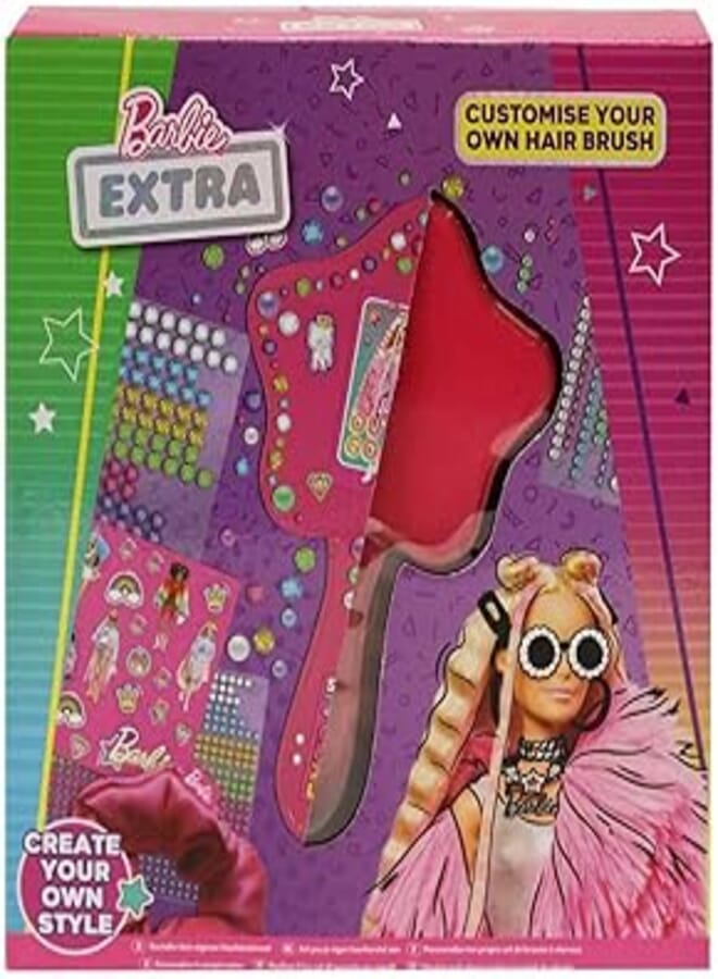 Barbie Extra Customise Your Own Hair Brush design set - 4 years and above