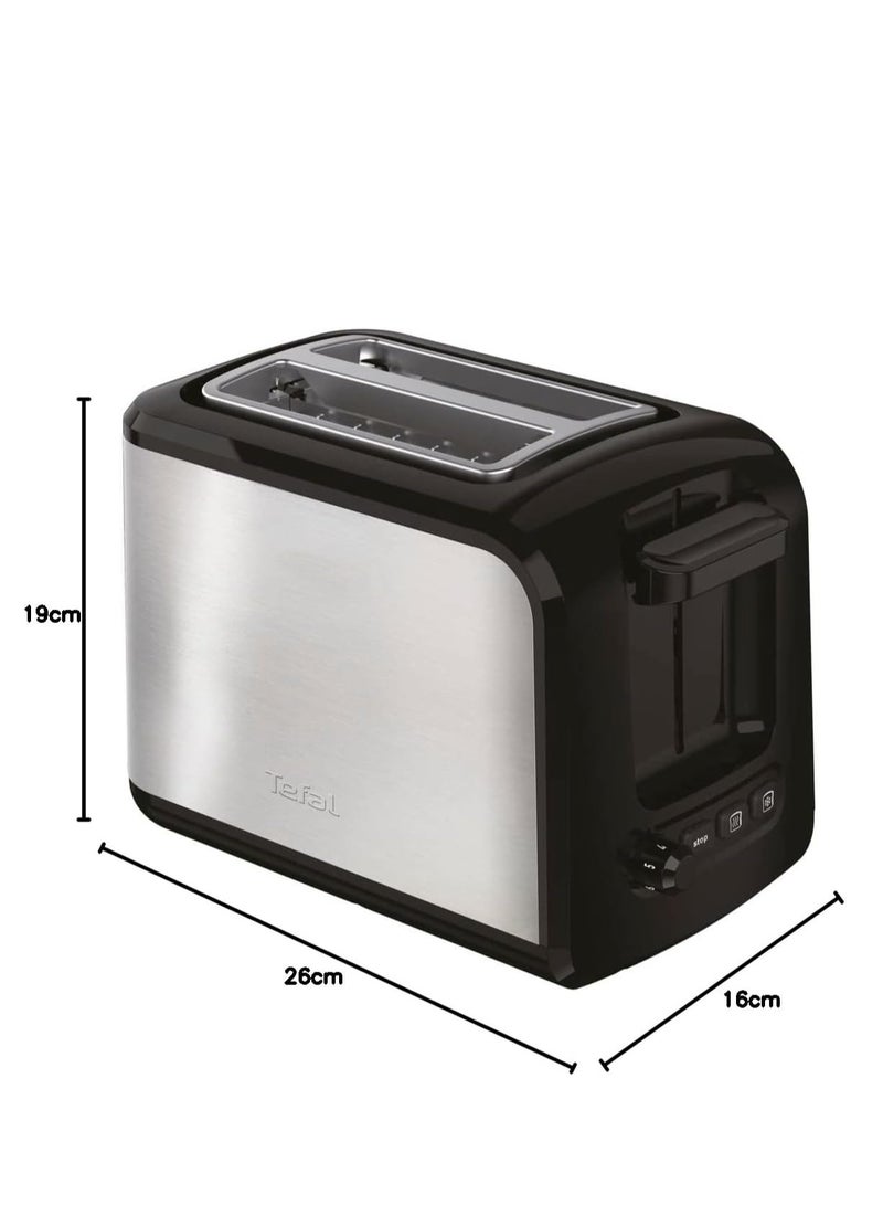 Tefal Express TT410D 2slice(s) 850W Black, Stainless Steel Toaster - Toasters 850 W TT410D Black - Image 3