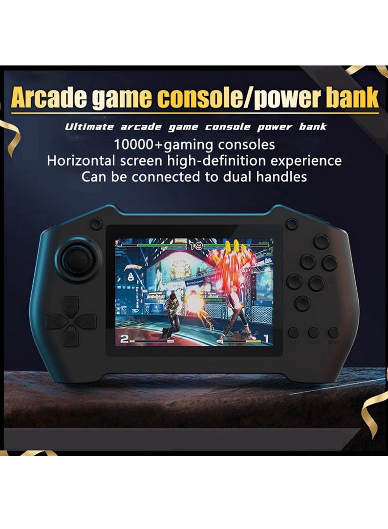 DY14 Retro Game Console 32G 10000 Games Handheld Game Console Supports Dual Game Controllers 10000 Mah Power Bank (Black) - Image 3