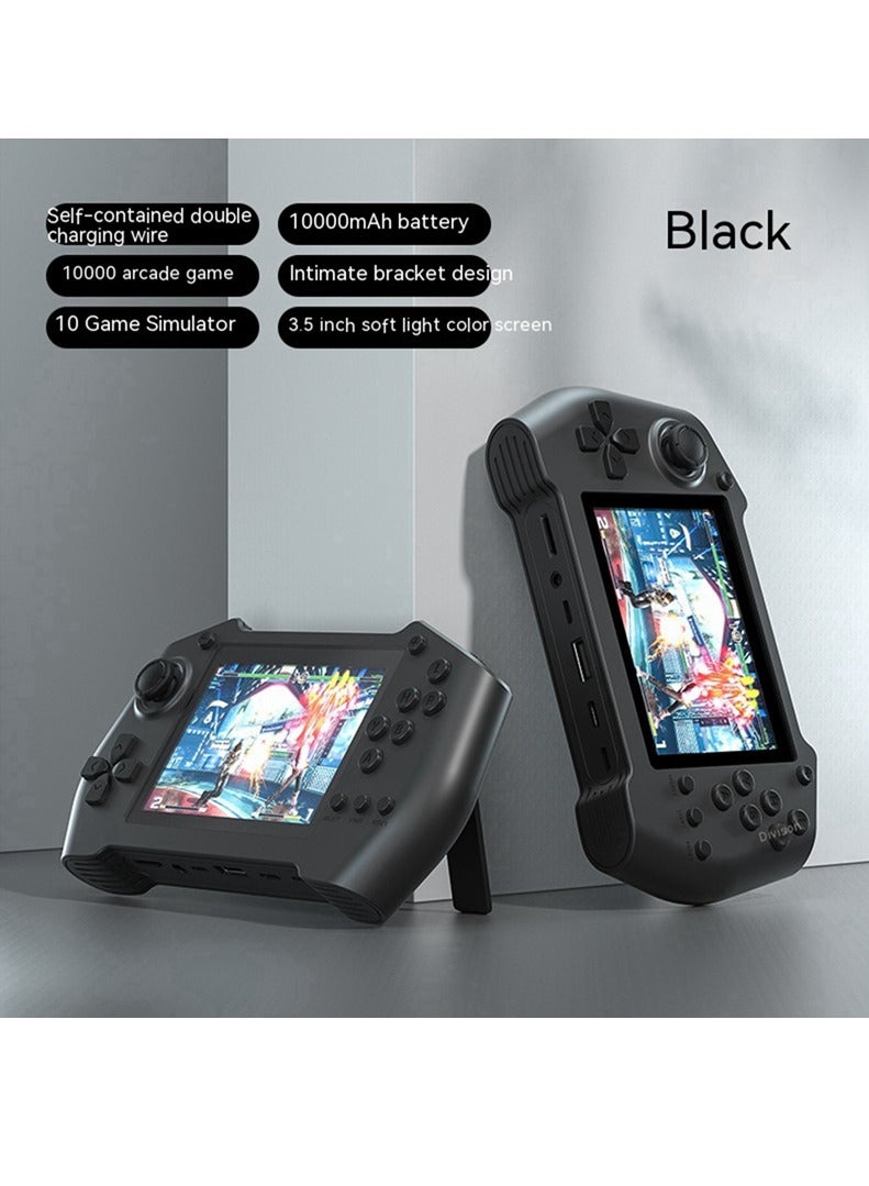 DY14 Retro Game Console 32G 10000 Games Handheld Game Console Supports Dual Game Controllers 10000 Mah Power Bank (Black) - Image 4