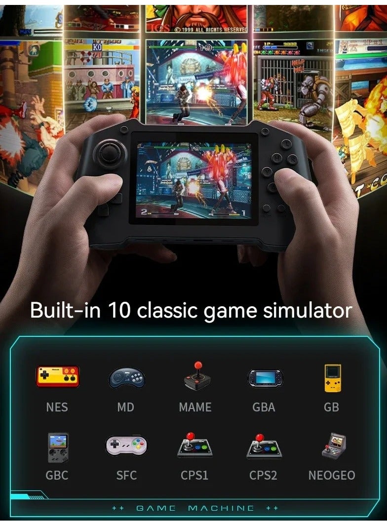 DY14 Retro Game Console 32G 10000 Games Handheld Game Console Supports Dual Game Controllers 10000 Mah Power Bank (Black) - Image 5