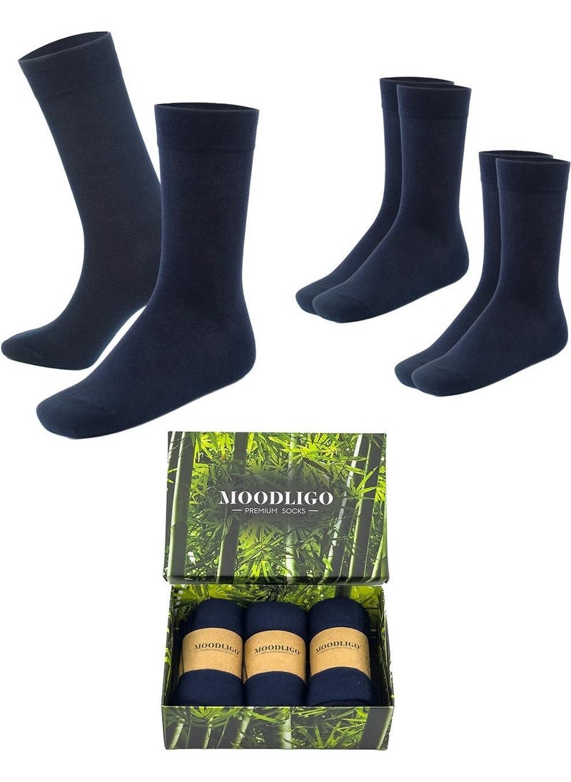 Men's 3-Piece Premium Bamboo Ankle Socks Set - Navy Blue - Boxed - pzsku/Z509E18156DE30643287EZ/45/_/1726679393/1b46252f-6e47-43d8-b734-0baaa7d26f0a