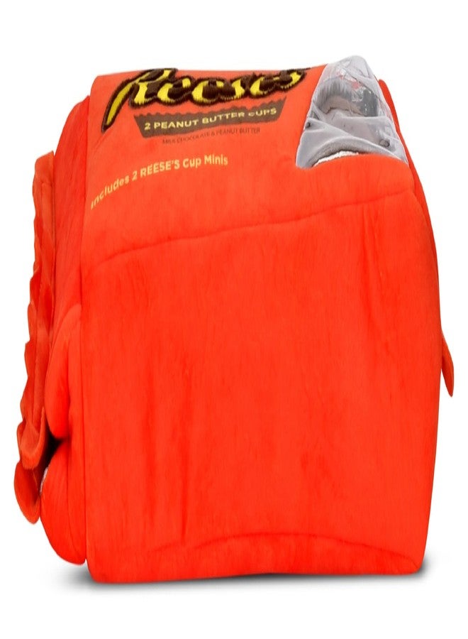iscream Reese's Peanut Butter Cups Package 19" x 8.5" Pillow Set with Two Plushie Cups - Image 4