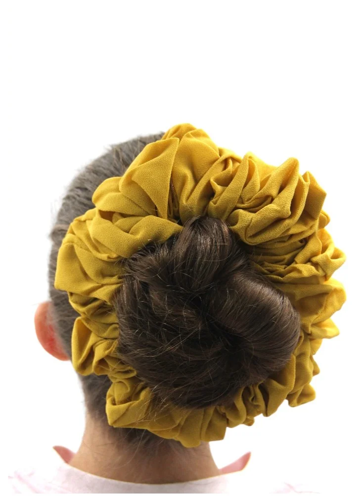 D'Daniela D'Daniela - Elastic Volumizing Hijab Scrunchie Tie Bun - Mustard Yellow