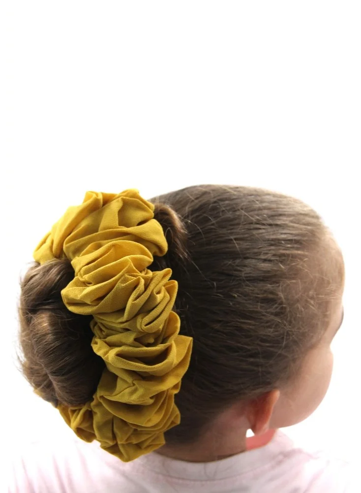 D'Daniela D'Daniela - Elastic Volumizing Hijab Scrunchie Tie Bun - Mustard Yellow