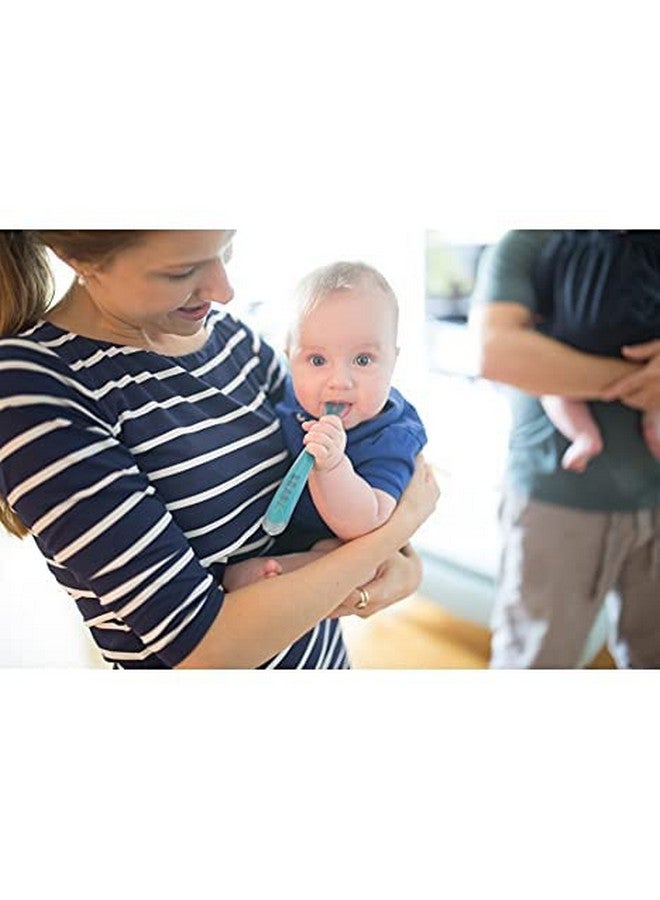 BEABA Baby's First Foods Spoon Set, Original Silicone Baby Spoons, Baby Essentials, Baby Spoons, Pack of 4 Baby Gift Set, BPA Lead & Phthalate Free, Rain - Image 4