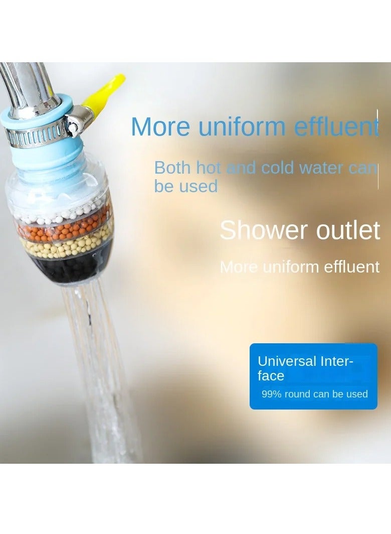 AROAQ فلتر مياه منزلي، فلتر صنبور مياه، فلتر مياه 6 طبقات، منقي مياه صنبور صلب بالفحم النشط، مصفاة صنبور للمطبخ والحمام، (وردي) - Image 5