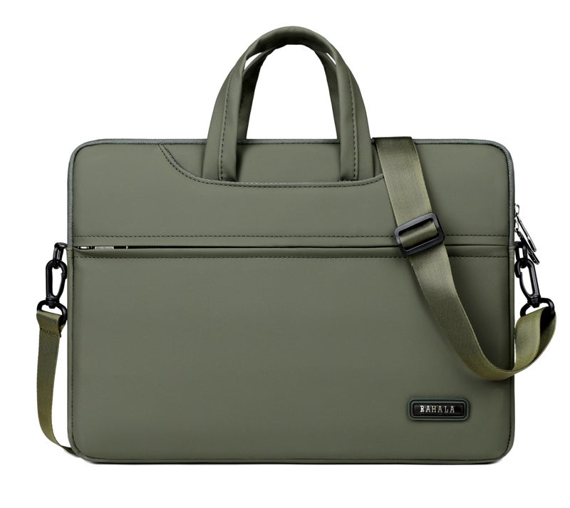 Rahala 3-in-1 Laptop Briefcase for Men & Women – Waterproof 15.6” Business Laptop Bag with Shockproof Bubble Padding & Shoulder Strap – RAL817, green - Image 4