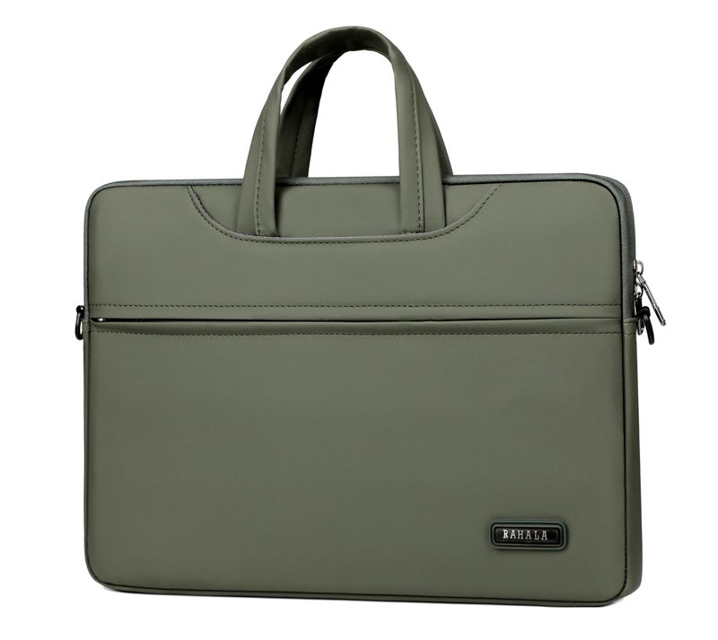 Rahala 3-in-1 Laptop Briefcase for Men & Women – Waterproof 15.6” Business Laptop Bag with Shockproof Bubble Padding & Shoulder Strap – RAL817, green - Image 1