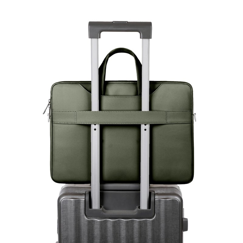 Rahala 3-in-1 Laptop Briefcase for Men & Women – Waterproof 15.6” Business Laptop Bag with Shockproof Bubble Padding & Shoulder Strap – RAL817, green - Image 5