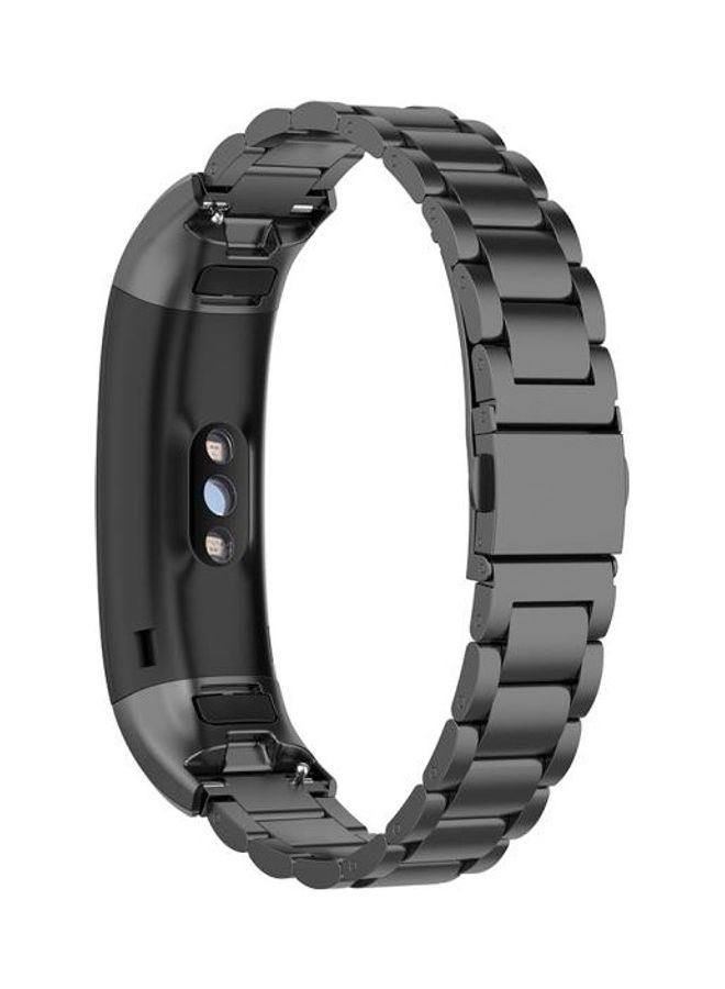 NIBEMINENT Three Beads Steel Wrist Strap For Huawei Band 4 Pro(TER-B29S)/Band 3 Pro(TER-B29)/Band (TER-B09) Black  - Image 2
