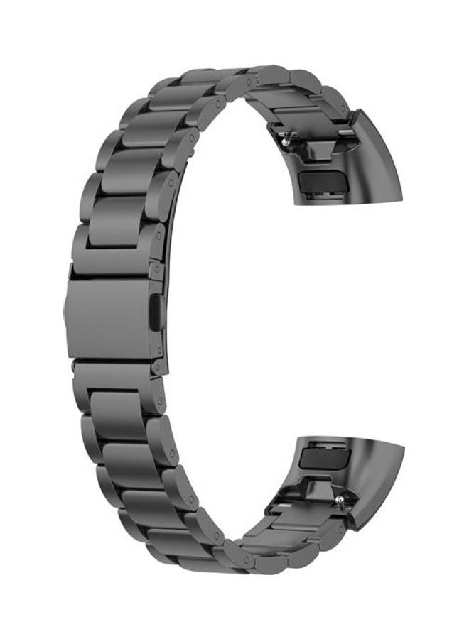 NIBEMINENT Three Beads Steel Wrist Strap For Huawei Band 4 Pro(TER-B29S)/Band 3 Pro(TER-B29)/Band (TER-B09) Black  - Image 3