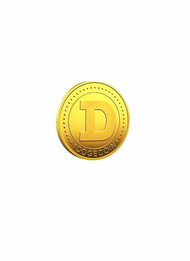 KASTWAVE - 1oz Gold Dogecoin Commemorative Coin Plated Doge 2021 Limited Edition Collectible with Protective Case - Image 1