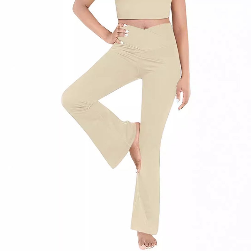 Women's Yoga Flared Leggings High Waist Tummy Control - Image 4