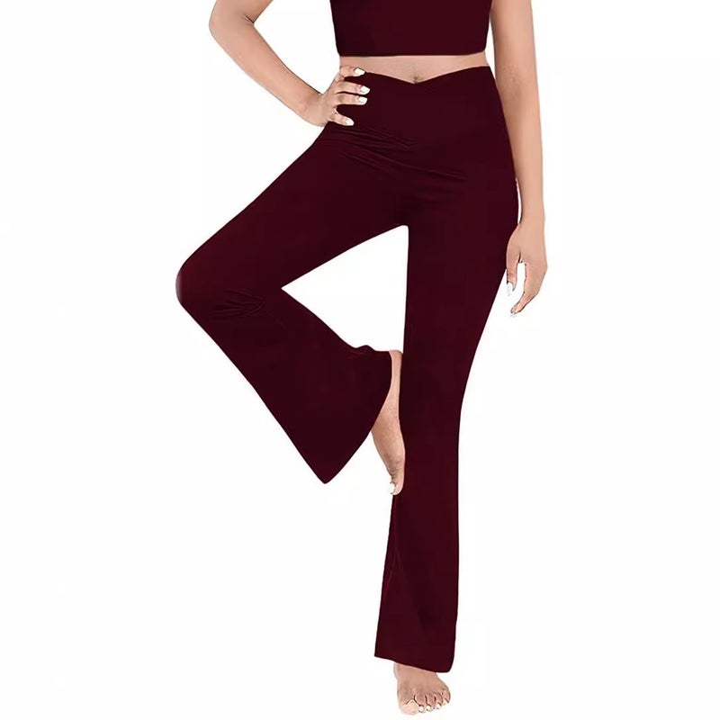 Women's Yoga Flared Leggings High Waist Tummy Control - Image 5