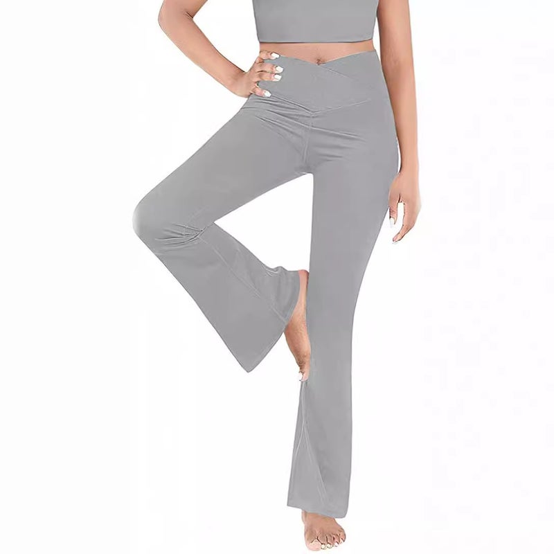 Women's Yoga Flared Leggings High Waist Tummy Control - Image 2