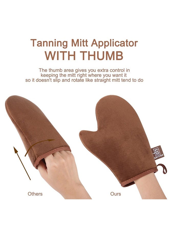 إم إكس إن 4 PCS قفازات حمام، الدباغة الذاتية قفازات تطبيقية، مع تطبيق الكريم الخلفي لظهرك، قفاز مقشر وقفازات وجه الأصابع - Image 4