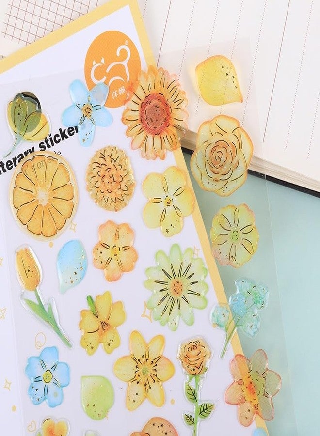 DEOXY مجموعة من 6 ملصقات ثلاثية الأبعاد لامعة للغاية، مناسبة للأعمال اليدوية للبنات، ملصقات جمالية، ملصقات لطيفة، مجموعة ملصقات ذاتية اللصق لهدايا أعياد الميلاد (DX-009) - Image 5