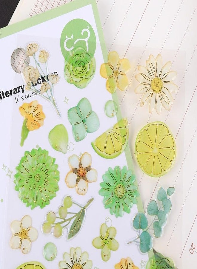 DEOXY مجموعة من 6 ملصقات ثلاثية الأبعاد لامعة للغاية، مناسبة للأعمال اليدوية للبنات، ملصقات جمالية، ملصقات لطيفة، مجموعة ملصقات ذاتية اللصق لهدايا أعياد الميلاد (DX-009) - Image 4