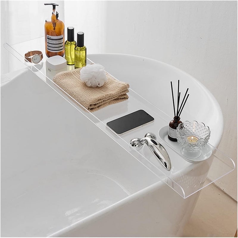 Al Raied ARS® Acrylic Bathtub Caddy Tray - Modern Minimalist Organizer for Bathroom and Bedside - Image 1