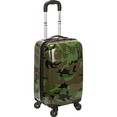Rockland Safari Hardside Spinner Wheel Luggage CAMO CarryOn 20