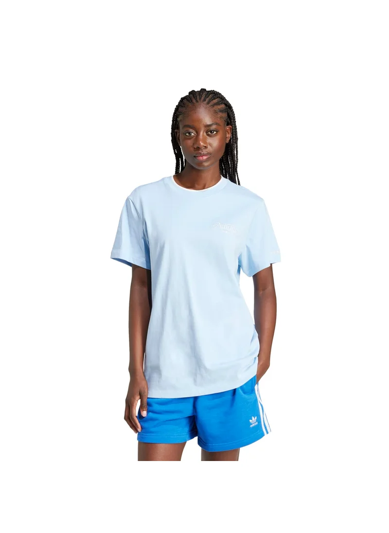 اديداس adidas GRAPHIC TEE Blue Originals Women T-SHIRTS