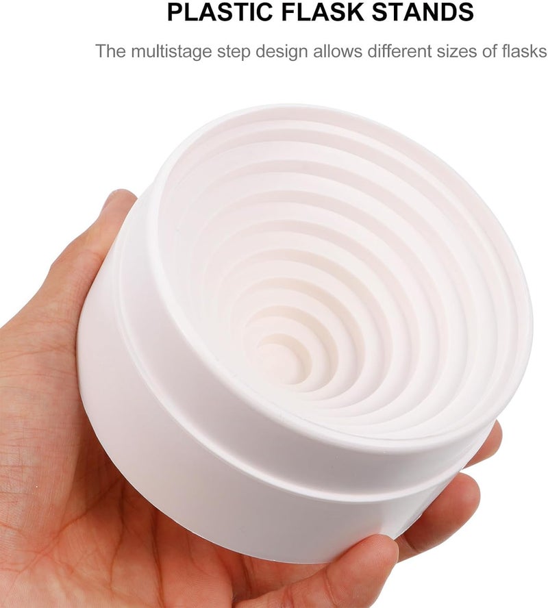 ABOOFAN 3 Pcs 90mm Plastic round Bottom Flask Stand Laboratory Flask Pad Holder Holder for Science Beakers Rest - Image 4