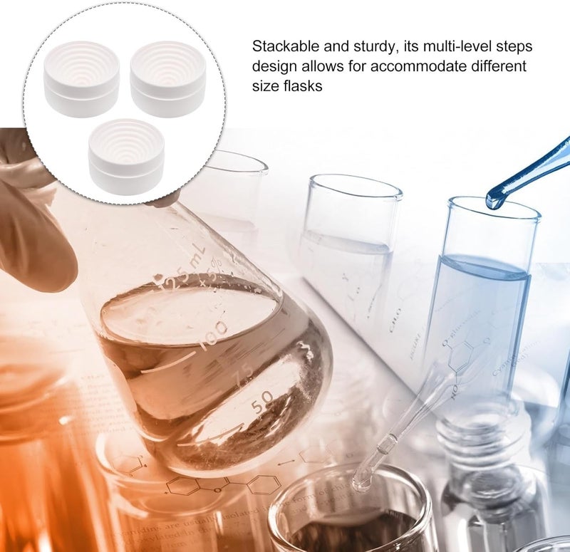 ABOOFAN 3 Pcs 90mm Plastic round Bottom Flask Stand Laboratory Flask Pad Holder Holder for Science Beakers Rest - Image 3