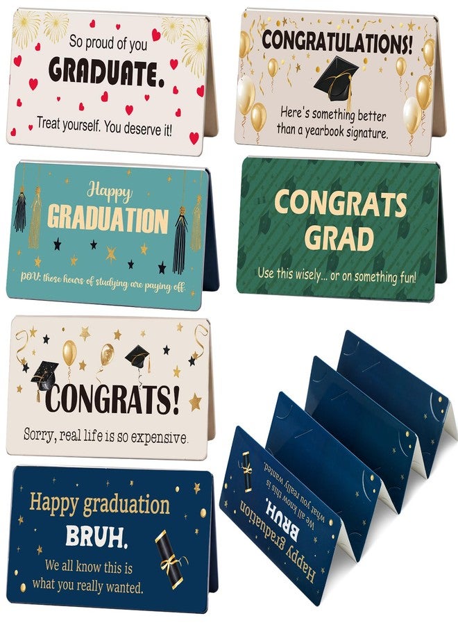 Resurhang 6 Pcs Funny Graduation Money Card Holder 6 Slots Cash Gift Check Holder Graduation Party Favors Birthday Present Gift for Senior Graduate Class Grad Supplies - Image 1