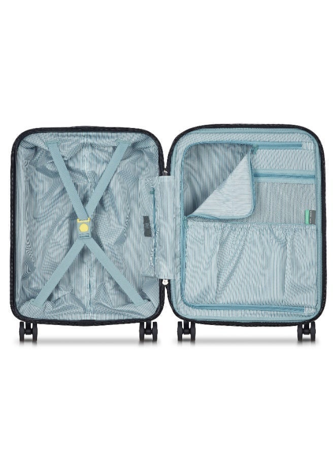 DELSEY Depart 61cm Check-In Trolley Hard Shell ABS+PC Suitcase 4 Double Wheels Expandable TSA Lock  Premium Interior - Black - Image 2