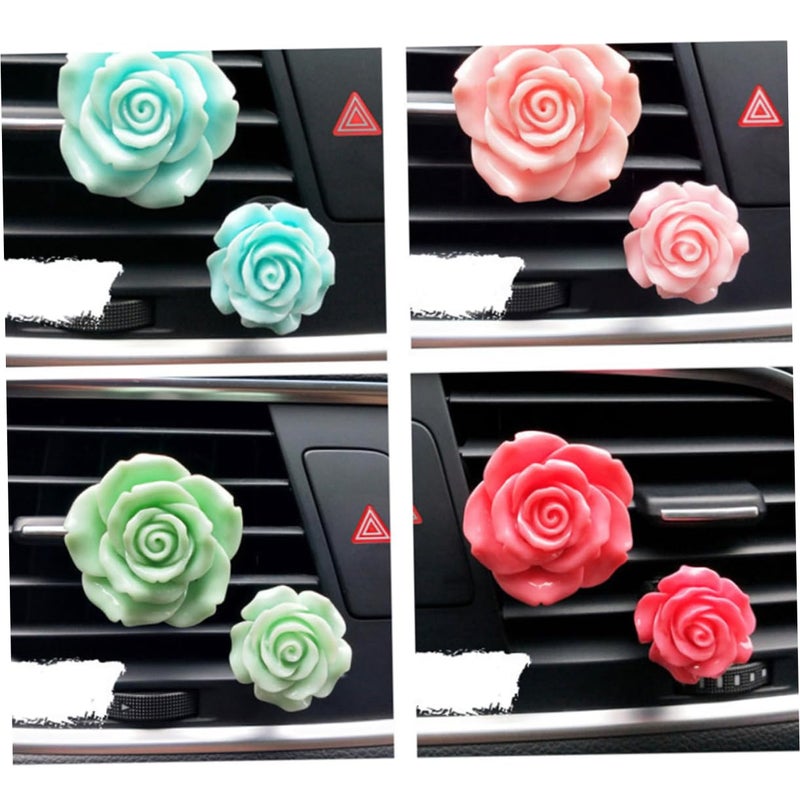 Rose Shape Car Clip Perfume Diffuser Aromatherapy Solid Perfume for Vehicle Interior Decor - Image 5
