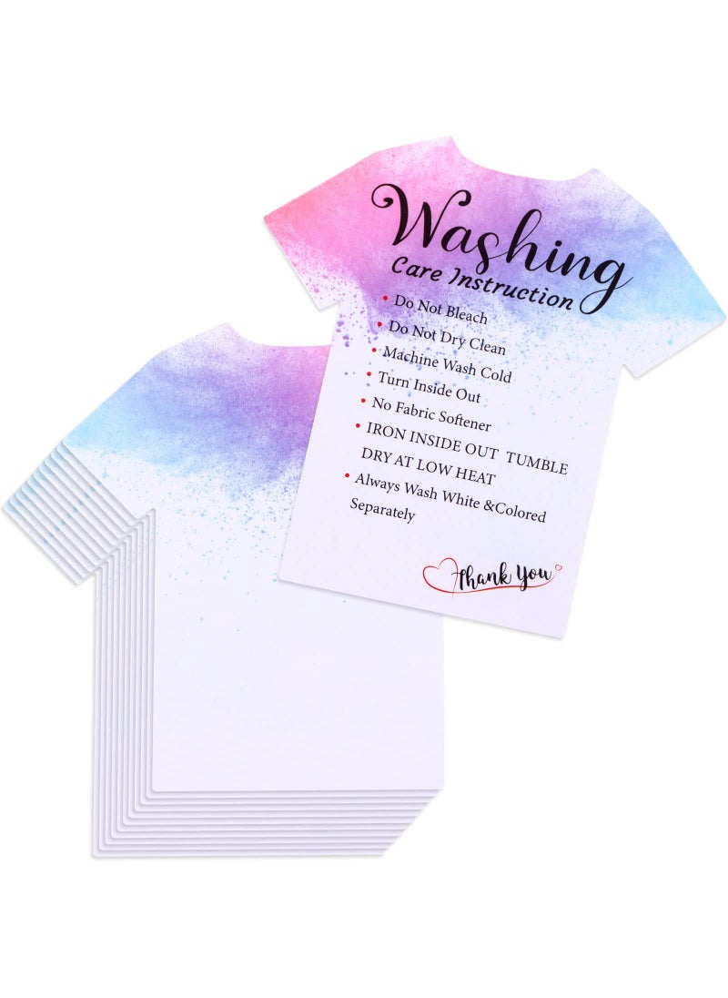 Welecom 200 Sheets TShirt Washing Care Instructions Cards Shirt Care Wash Instructions Cards Tshirt Cleaning Care Card Customer Direction Cards Package Insert Business Cards Shop Thank You Cards35x35 