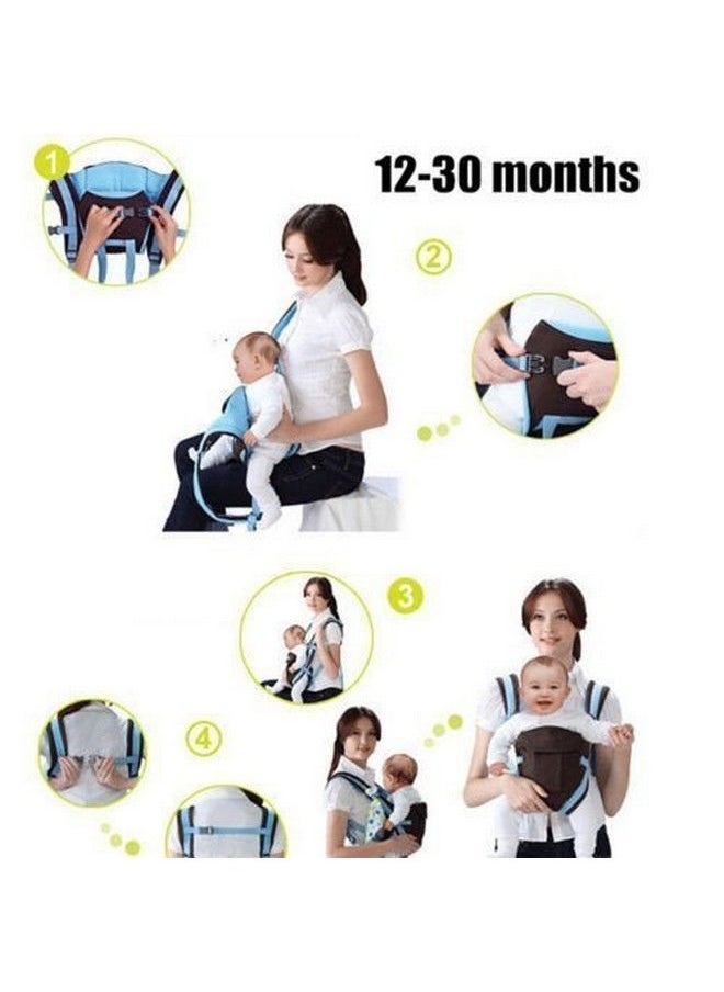 MOVE ON - 4In1 Polycotton Adjustable Baby Carrier Sling Backpack Bag (Blue 030 Months) (4 In 1 Blue) - Image 1