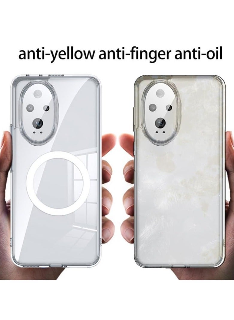 general Honor 200 Pro 5G Case Crystal Transparent Hard PC Four Corners Shockproof Case for Honor 200 Pro Magnetic Frosting Cover - Image 2