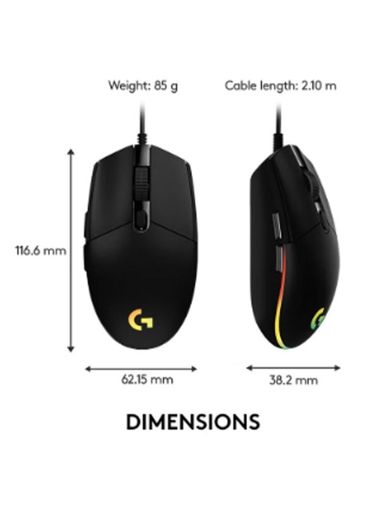 Logitech - G203 Light Sync Gaming Mouse With Customizable RGB Lighting, 6 Programmable Buttons, Gaming Grade Sensor, 8 k dpi Tracking,16.8mn Color, Light Weight - Image 1
